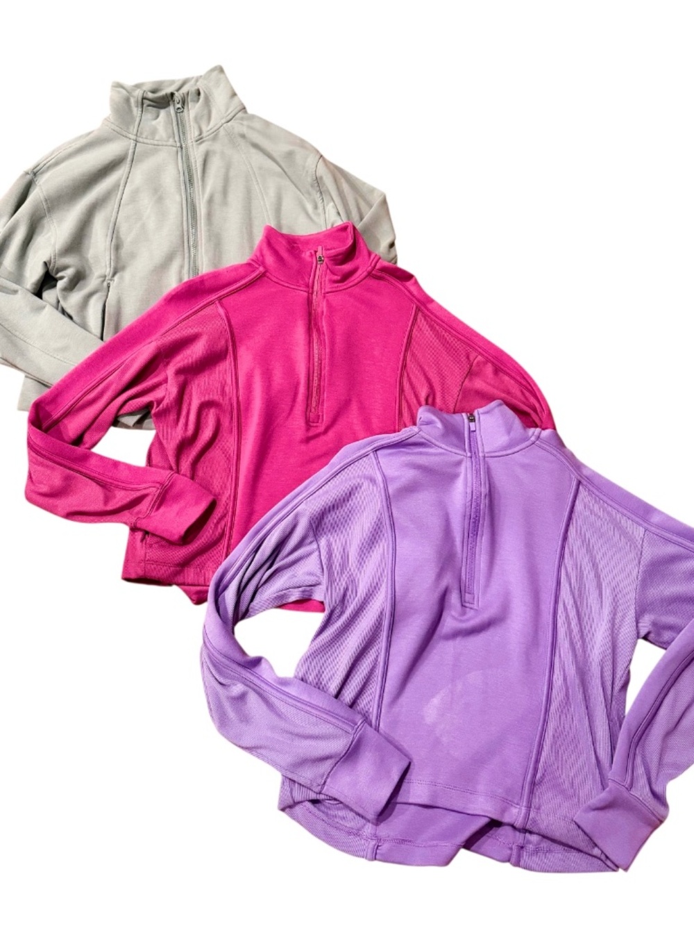 Lot of 3 Active Quarter Zip Pullovers Jockey Danskin